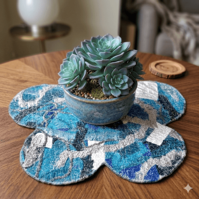 Designer Mini Mat 25x25cm - Plain center FLORAL MILO