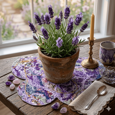 Designer Mini Mat 25x25cm - Plain center FLORAL MOUNTY