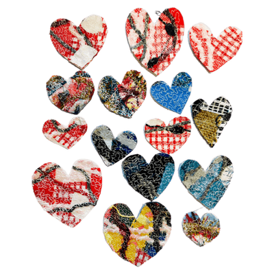 Revolutionary Patch- Iron on Heart mixed 15 pieces Coolie