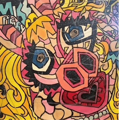 Muppets gone mad-Miss psycho piggy 38cm x 36cm