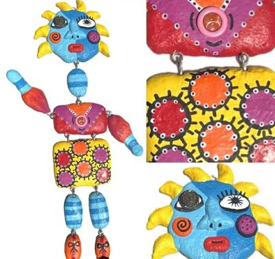 Concrete handmade sculpture- Sally Sunshine 72x13cm