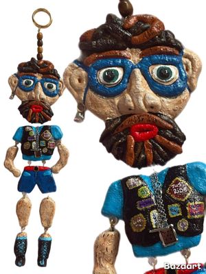 Concrete hanging bikerman DOOD 66x15cm