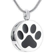 Cremation Jewellery - Circle with paw