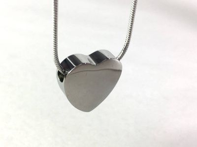 Cremation Jewellery - Heart pass through