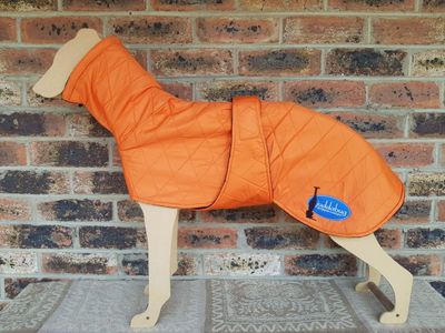 Large quilted coat - Orange