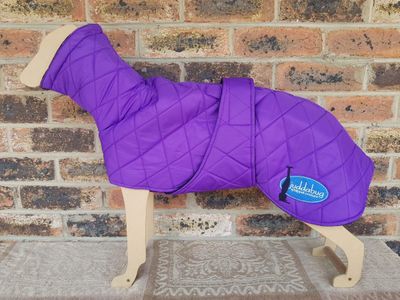 Large quilted coat - Purple