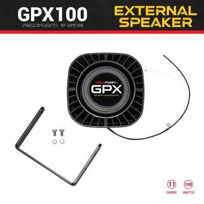 GPX 100 Watt 11ohms Loud External Siren Speaker with Adjustable Bracket *SQUARE*