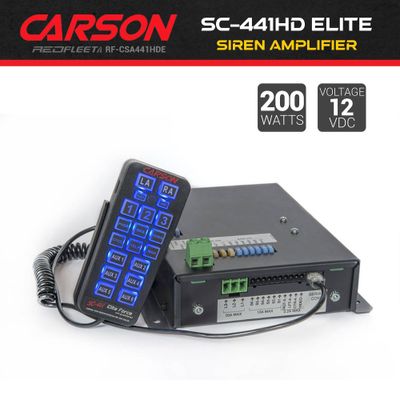 CARSON SC-411HD ELITE &quot;Dual-Tone&quot; 200 Watt Siren Amplifier with Hand-Held Control &amp; Microphone