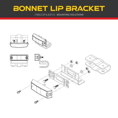Angle Adjustable Bonnet Lip Bracket to suit HEAVY-DUTY, CUTTER &amp; TALON