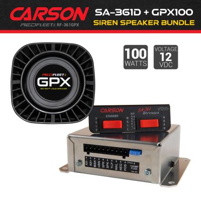 CARSON SA-361D SIREN + GPX100 SPEAKER BUNDLE PACK