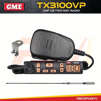 GME TX3100VP UHF CB Two Way In Car Vehicle Radio Starter Kit Value Pack