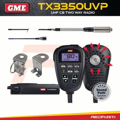 GME TX3350UVP UHF CB Two Way In Car Vehicle Radio Value Pack
