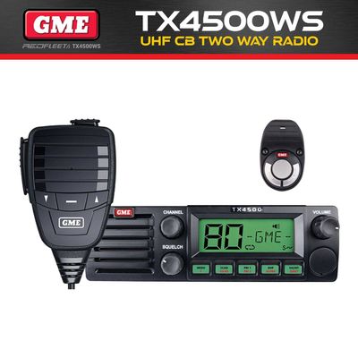 DISCONTINUED - GME TX4500WS DIN Size UHF CB Two Way In Car Vehicle Radio with Wireless PTT