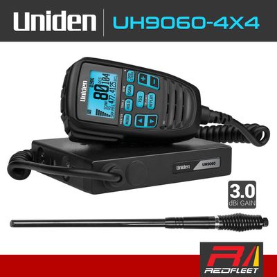 Discontinued - UNIDEN UH9060-4X4 Pack UHF CB Two Way In Car Vehicle Radio