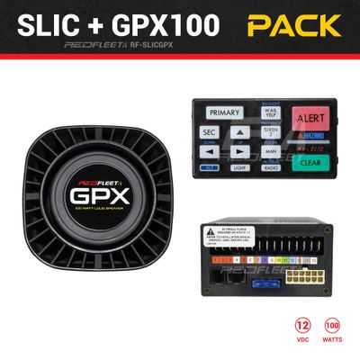 SLIC 1000 Series Siren + GPX100 Speaker Bundle Pack