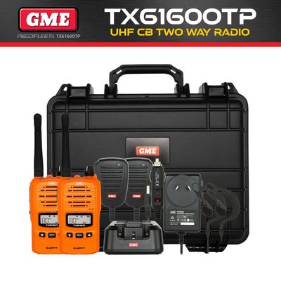 GME TX6160OTP Orange Tradie Pack IP67 UHF CB Handheld Portable Two Way Radio