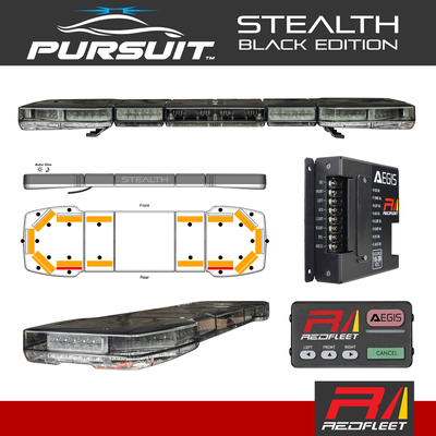 PURSUIT Stealth Edition Smart Multi-Function L.E.D. Warning Light Bar
