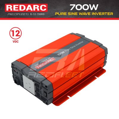 REDARC 700W 12V or 24V DC Pure Sine Wave 240V AC Power Inverter for Vehicles