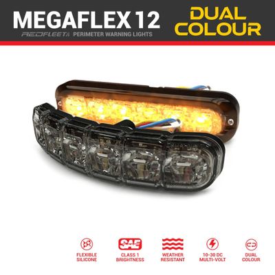 (2 PACK) MEGAFLEX 12 L.E.D. &quot;DUAL-COLOUR&quot; Flexible Silicone Surface Mount Perimeter Light