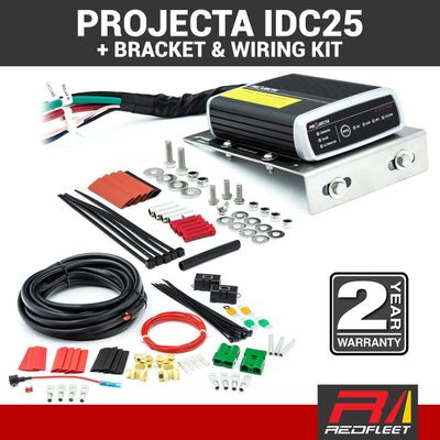 PROJECTA 25 Amp IDC25 9-32VDC In-Vehicle Battery Solar Charger with Universal Bracket &amp; Wiring Kit