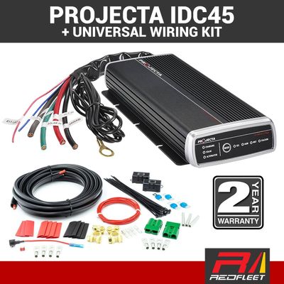 PROJECTA 45 Amp IDC45 9-32VDC In-Vehicle Battery Solar Charger with Universal Wiring Harness Kit