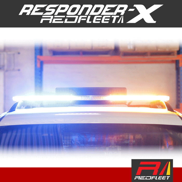 RESPONDER-X (123cm / 48inch) &quot;Tri-Colour&quot; Digital L.E.D. Warning Light Bar