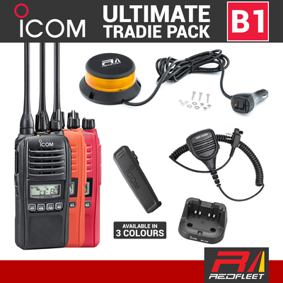 ICOM IC-41PRO Handheld UHF CB Radio + REDFLEET Tradie Pack