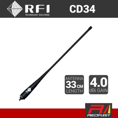 RFI 33cm 4dBi CD34 UHF CB Vehicle Antenna (BLACK)