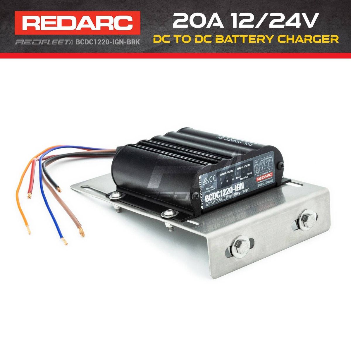 REDARC BCDC1220 DC Battery to Battery Charger 20A (Ignition Controlled) -  Portable Power Technology