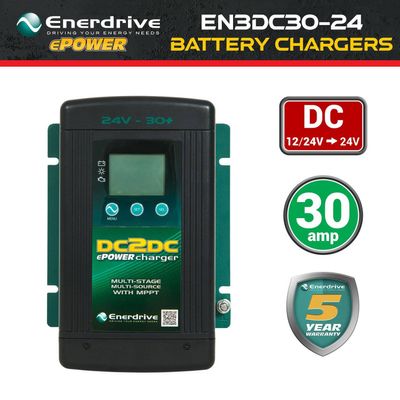 30A ePOWER EN3DC30-24 12-24V DC to 24V DC ENERDRIVE In-Vehicle Dual Battery Charger