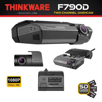 THINKWARE F790D 1080P UHD Front &amp; Rear 2 Channel Vehicle Safety Recording Car Dash Camera