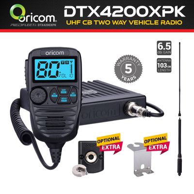 ORICOM DTX4200XPK ULTIMATE 4X4 TOURING Pack - UHF CB Radio + 100cm ANU1100 6.5dBi Antenna Kit