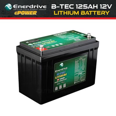 SUMMER SPECIAL - 125Ah 12V DC ENERDRIVE Gen2 B-TEC LiFePO4 Lithium Battery