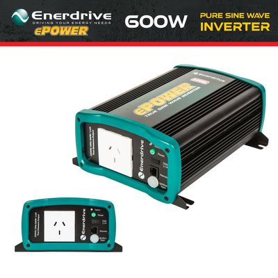 ENERDRIVE 600W ePOWER 12V DC Pure Sine Wave Vehicle Power Inverter EN1106S-12V