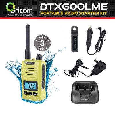 ORICOM DTX600LME IP67 5 Watt UHF CB Handheld Two Way Portable Radio Starter Kit