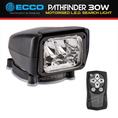 PATHFINDER *BLACK* 30 Watt 6 L.E.D. High Powered Remote Control Search Light by ECCO