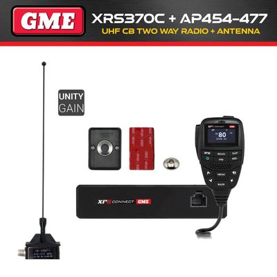 GME XRS-370C UHF CB Two Way In Car Vehicle Radio + RFI AP454 On-Glass Antenna