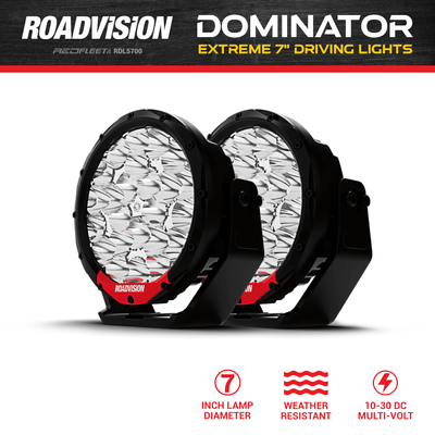 7 inch Paired Set DOMINATOR EXTREME 2 DX2 L.E.D. High Performance Driving Spot Lights ROADVISION