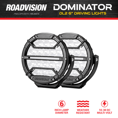 6 inch Paired Set DOMINATOR DL2 Series L.E.D. DRL High Performance Driving Spot Lights ROADVISION