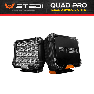 PAIRED SET of QUAD PRO STEDI L.E.D. High Performance Driving Spot Lights