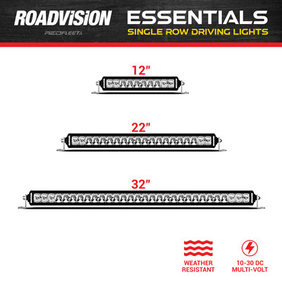 ESSENTIALS SRE Series Single Row L.E.D. High Performance Low Range Driving Bar Lights ROADVISION