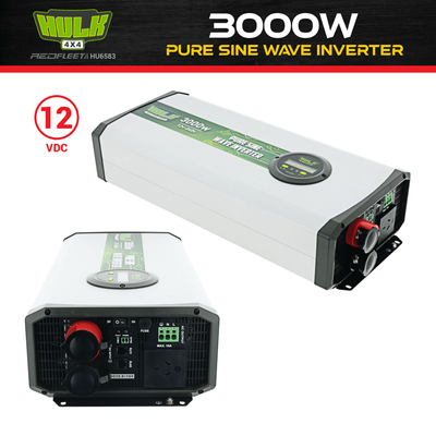 HULK 4X4 3000W 12V DC to 240V AC Pure Sine Wave Power Inverter for Vehicles 3000 Watt HU6583
