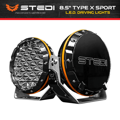 PAIRED SET of 8.5&quot; inch TYPE-X SPORT STEDI L.E.D. High Performance Driving Spot Lights
