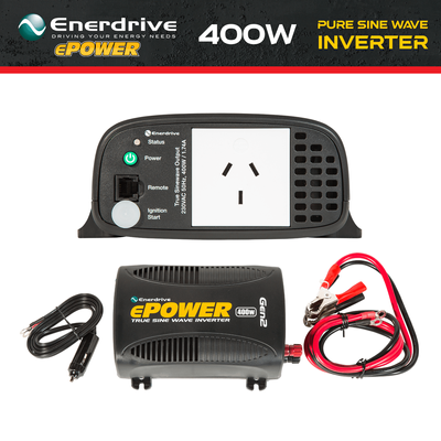 ENERDRIVE 400W ePOWER 12V DC Pure Sine Wave Vehicle Power Inverter EN1104S-12V