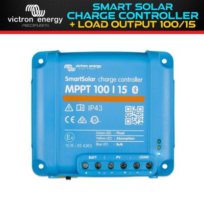 VICTRON SMARTSOLAR MPPT 100V/15A Solar Battery Charger Controller Load Output 12/24VDC