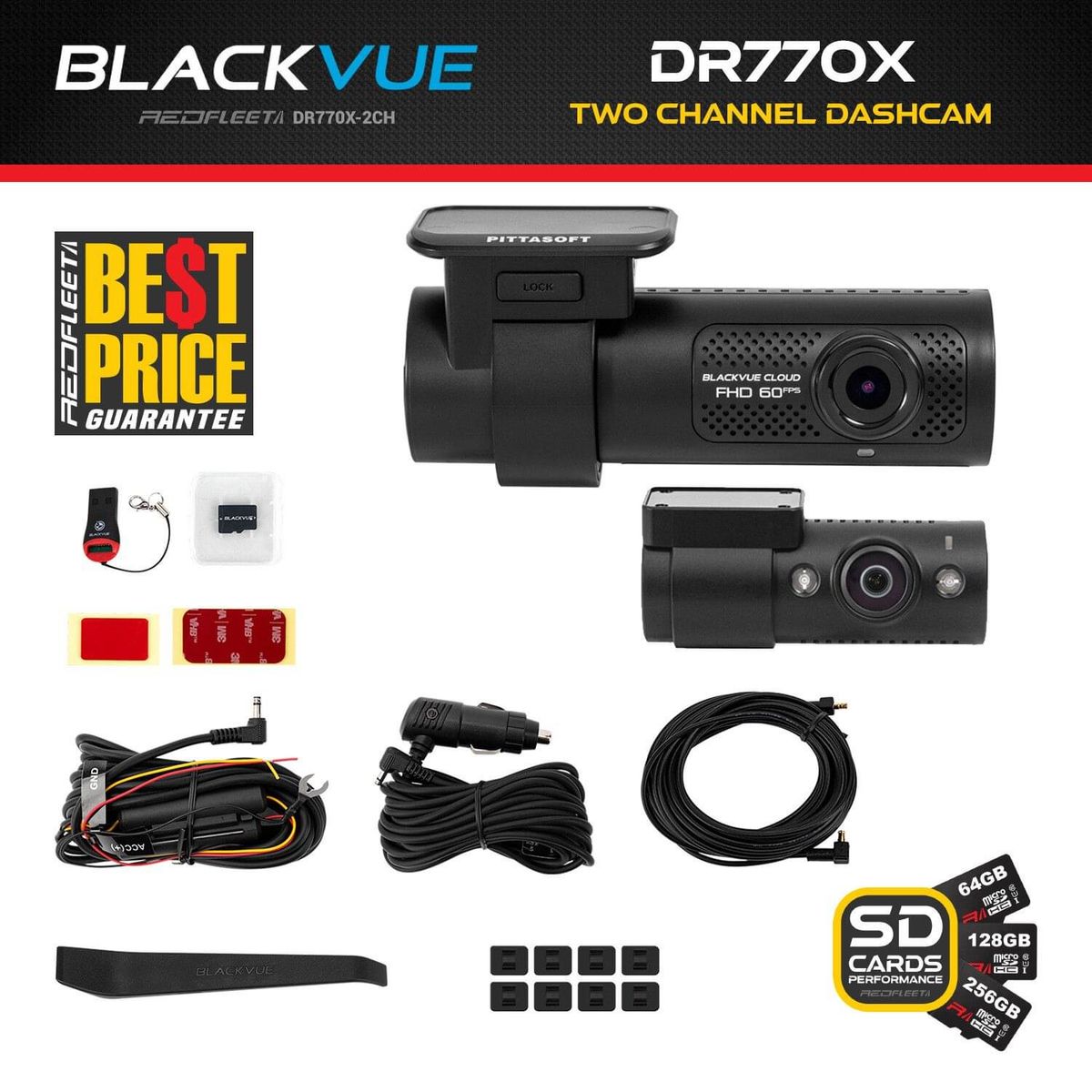 BlackVue FHD 1080P GPS WiFi Dash Cam - DR770X2CH