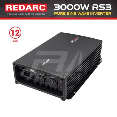 REDARC RS3 3000W 12V or 24V DC Pure Sine Wave 240V AC Power Inverter for Vehicles R-12-3000RS3