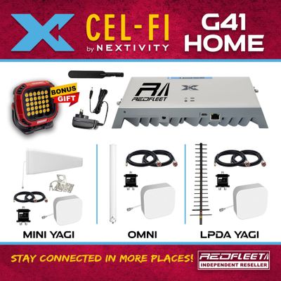 G41 STATIONARY + YAGI LPDA OMNI Wideband Directional Antenna CEL-FI GO 5G NR 4G 3G Home House Kits