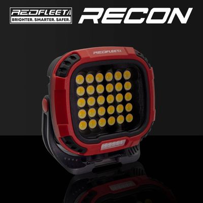 RECON High-Powered Portable Rechargeable L.E.D. Work Light with Magnetic Mount, Hook Mount &amp; Handle
