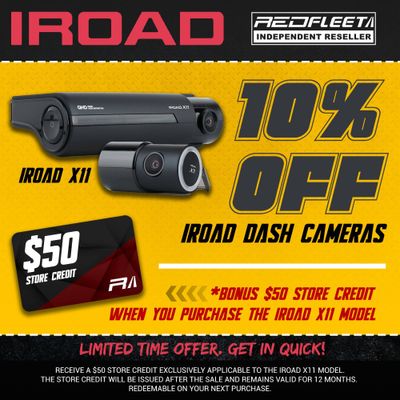 IROAD X11 1440p 2K QHD 30FPS 2 Channel In-Car Vehicle Dash Camera Recording System WiFi &amp; GPS